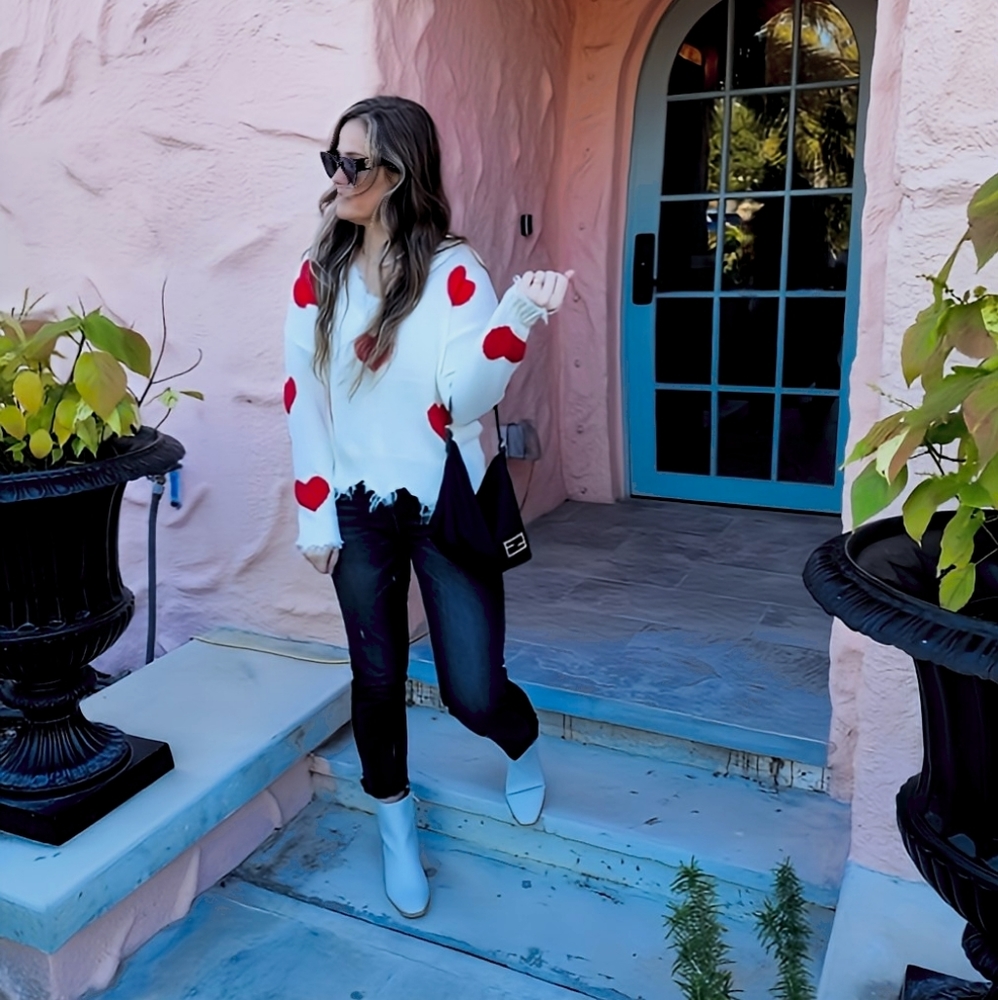 Heart Valentines day sweater